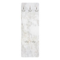 WANDGARDEROBE - Weiße Shabby Betonwand gestrichen 34/105 cm - Beige, Holzwerkstoff (34/105/1.6cm) - Bilderwelten