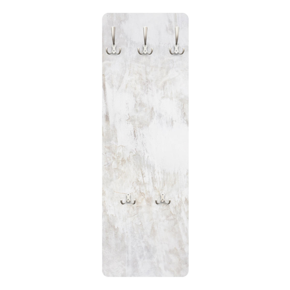 WANDGARDEROBE - Weiße Shabby Betonwand gestrichen 34/105 cm - Beige, Holzwerkstoff (34/105/1.6cm) - Bilderwelten