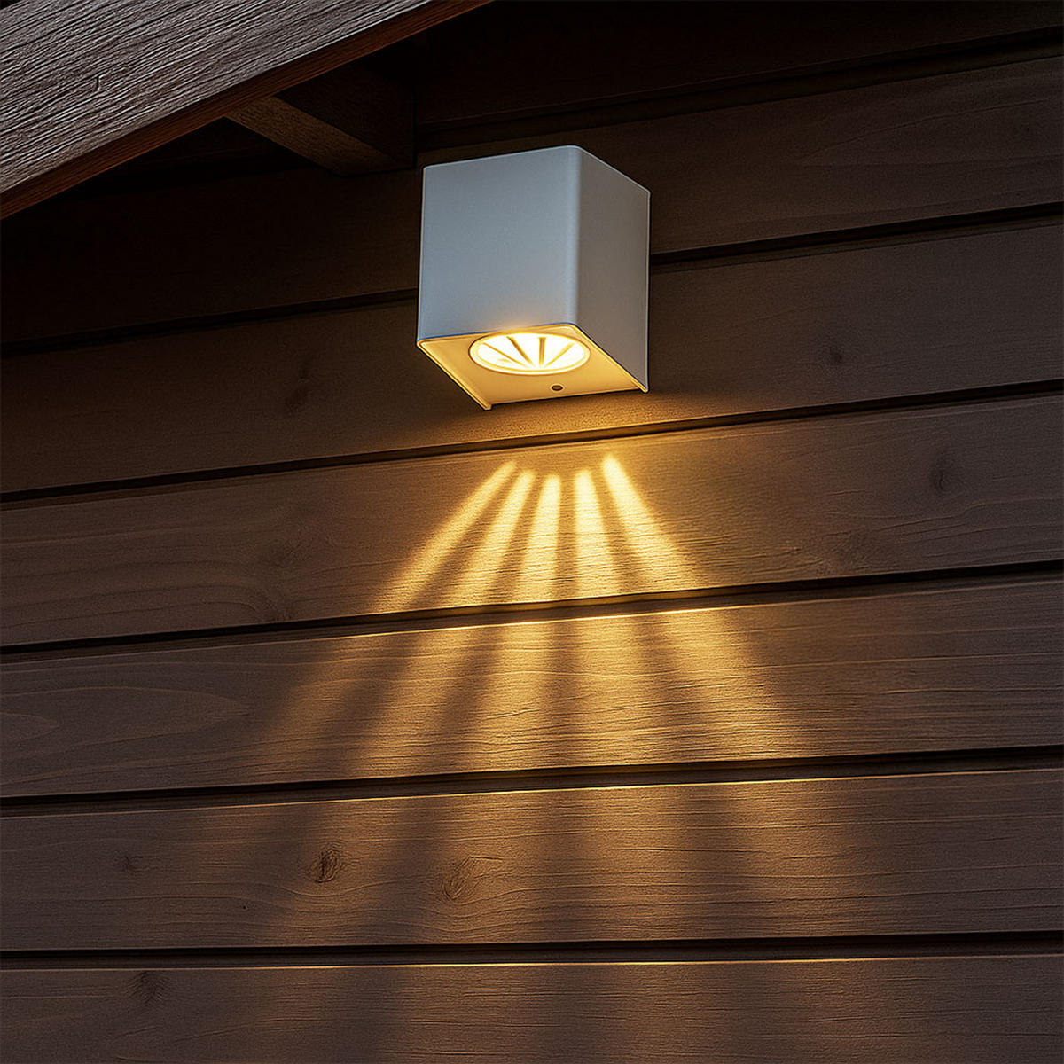 LED AUSSENWANDLEUCHTE HUSUM Weiß - Weiß, Kunststoff (10/11.5/10cm) - Nowa