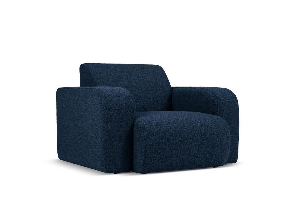 SESSEL Molino aus Boucle dunkelblau - Dunkelblau, Textil (95/72/105cm) - Micadoni