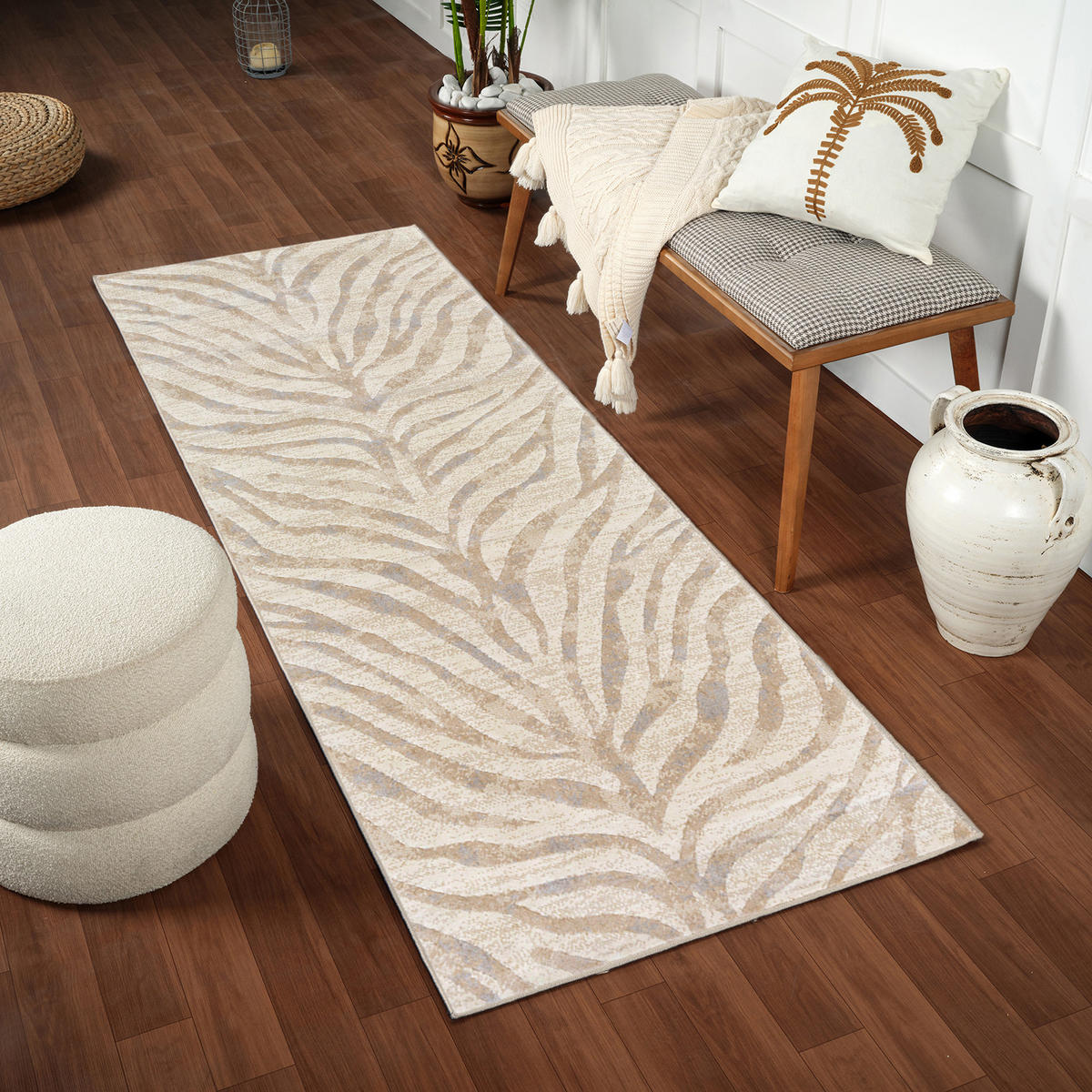 KURZFLORTEPPICH 80/220 cm Beige - Beige, Naturmaterialien/Textil (80/220cm) - LIVABLISS