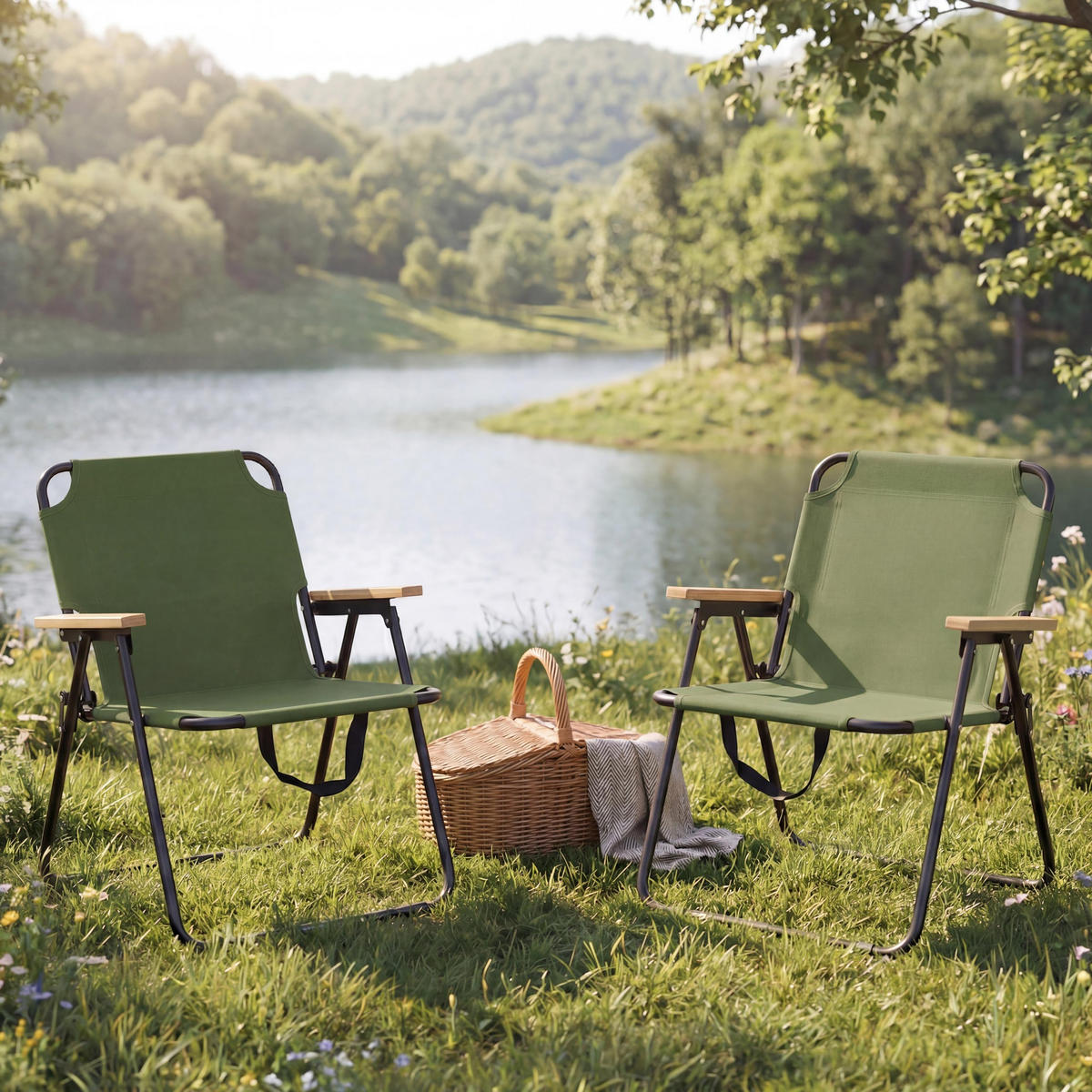 CAMPINGSTUHL Grün - Grün, Textil (57/71/57cm) - MCW