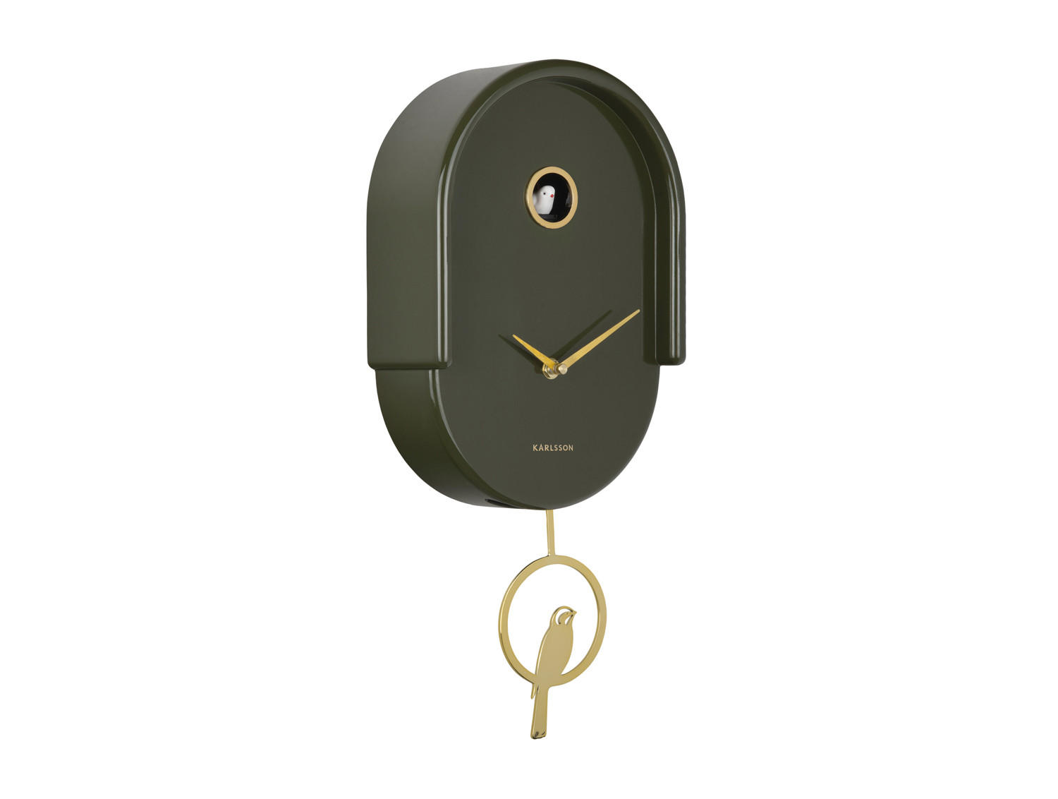 WANDUHR Tweet Grün 20/8.5/42 cm - Grün, Kunststoff (8.5/42/20cm) - Karlsson