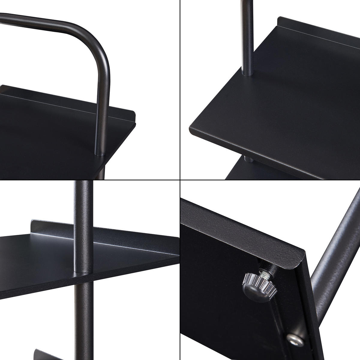 OBUVNÍK Poytya - černá, kov (34/119/32cm) - [en.casa]