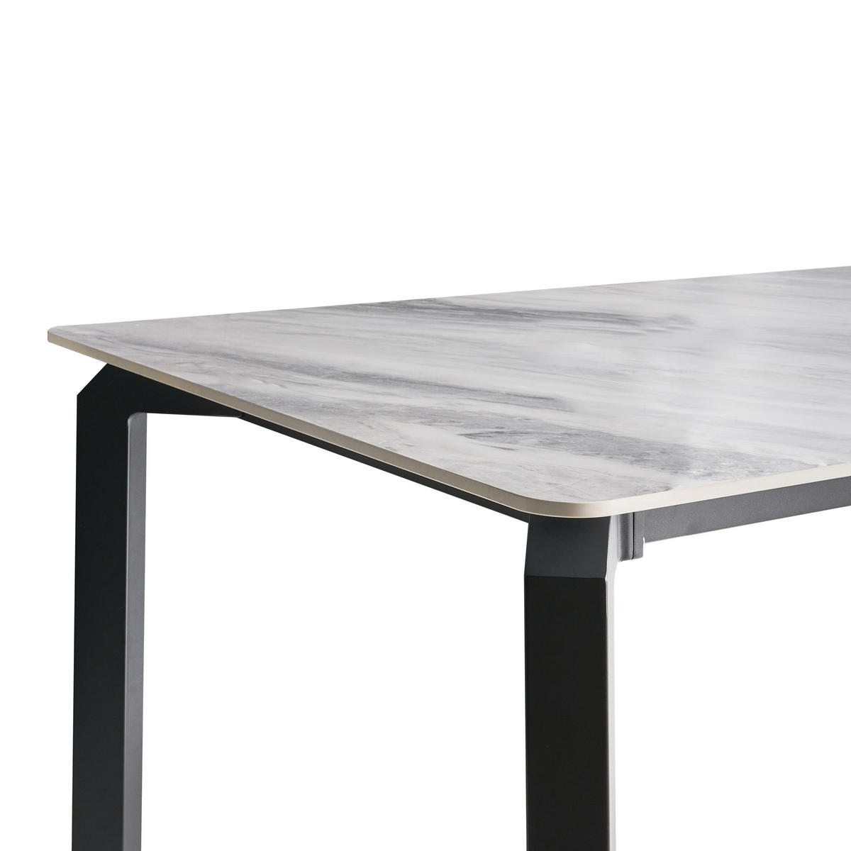 GARTENTISCH 180/90 cm Stein Grauer Marmor Feletto - Grau, Stein (180/90/76cm) - Beliani