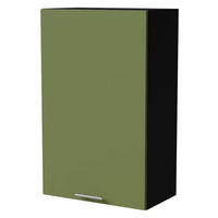 HÄNGESCHRANK Brerra W4/60/1 Schwarz / RAL 6025 farngrün Matt 60 / 32,5 / 96cm - Schwarz/Grün, Holz/Holzwerkstoff (60/96/32.5cm) - Feldmann-Wohnen