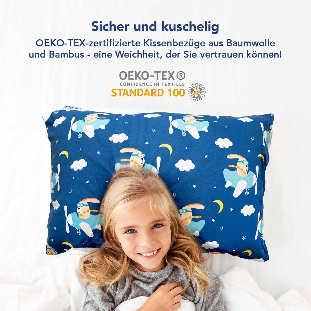 KLEINKINDERKISSEN - Blau, Textil (40/60cm) - KomfortKissen