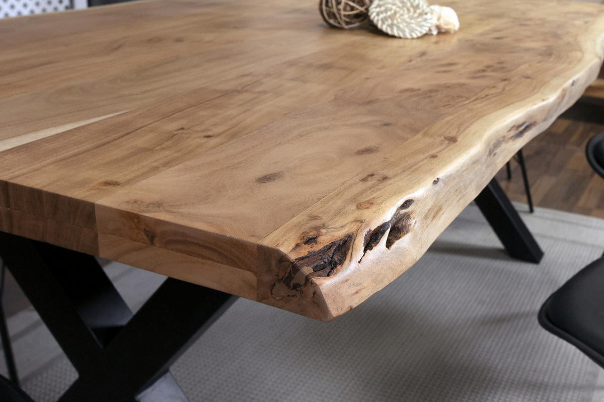 ESSTISCH CALI - Beige/Schwarz, Holz (120/280/77cm) - SAM