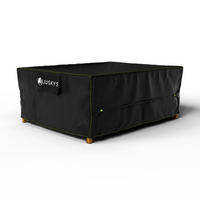 GARTENMÖBELABDECKUNG CoverSafe Pro schwarz - Schwarz, Kunststoff (160/75/200cm) - Juskys