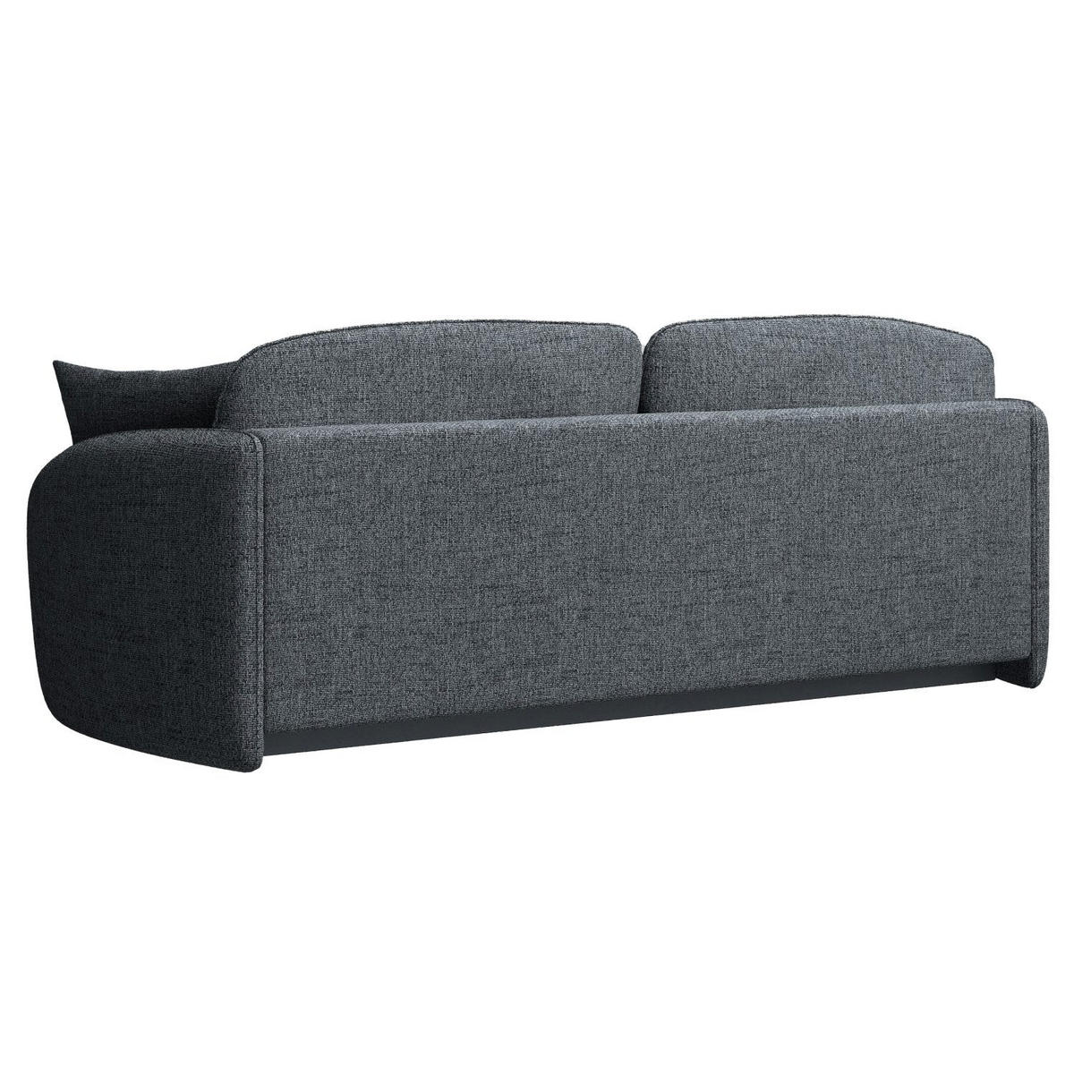 3-SITZER-SOFA Savoy Dunkelgrau mit Schlaffunktion - Dunkelgrau/Schwarz, Kunststoff/Textil (254/96/105cm) - Selsey