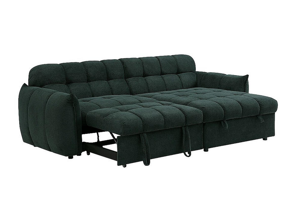 SCHLAFSOFA - 4 Personen - stoff - tannengrün Lirobi - Waldgrün, Kunststoff/Textil (252/83/89cm) - Vente-Unique