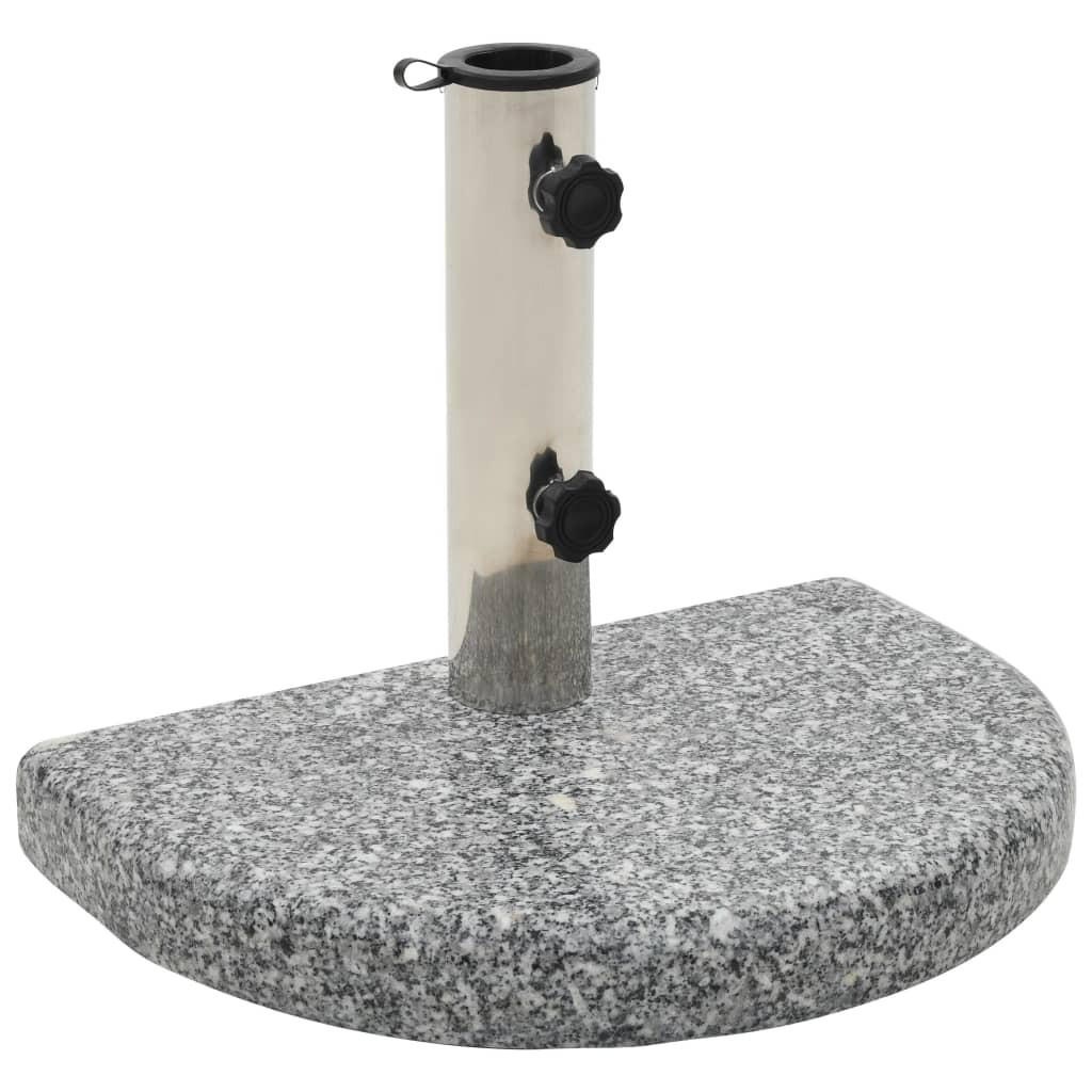 SONNENSCHIRMSTÄNDER Granit 10 Kg Gebogen Grau - Grau, Stein (28/40cm) - vidaXL