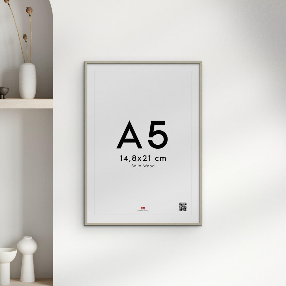 RAHMEN Kaschmirfarbenes Holz Acryl - Kaschmir, Holz/Papier (15/21/2cm) - Poster&Frame