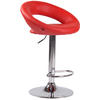 BARHOCKER Olin, Gestell Metall in Chromoptik, Kunstleder Rot - Chromfarben/Rot, Kunststoff/Textil (53/100/47cm) - TPFLiving