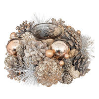 KERZENHALTER Goldfarben - Multicolor, Naturmaterialien (19/9/19cm) - Atmosphera Createur d´interieur