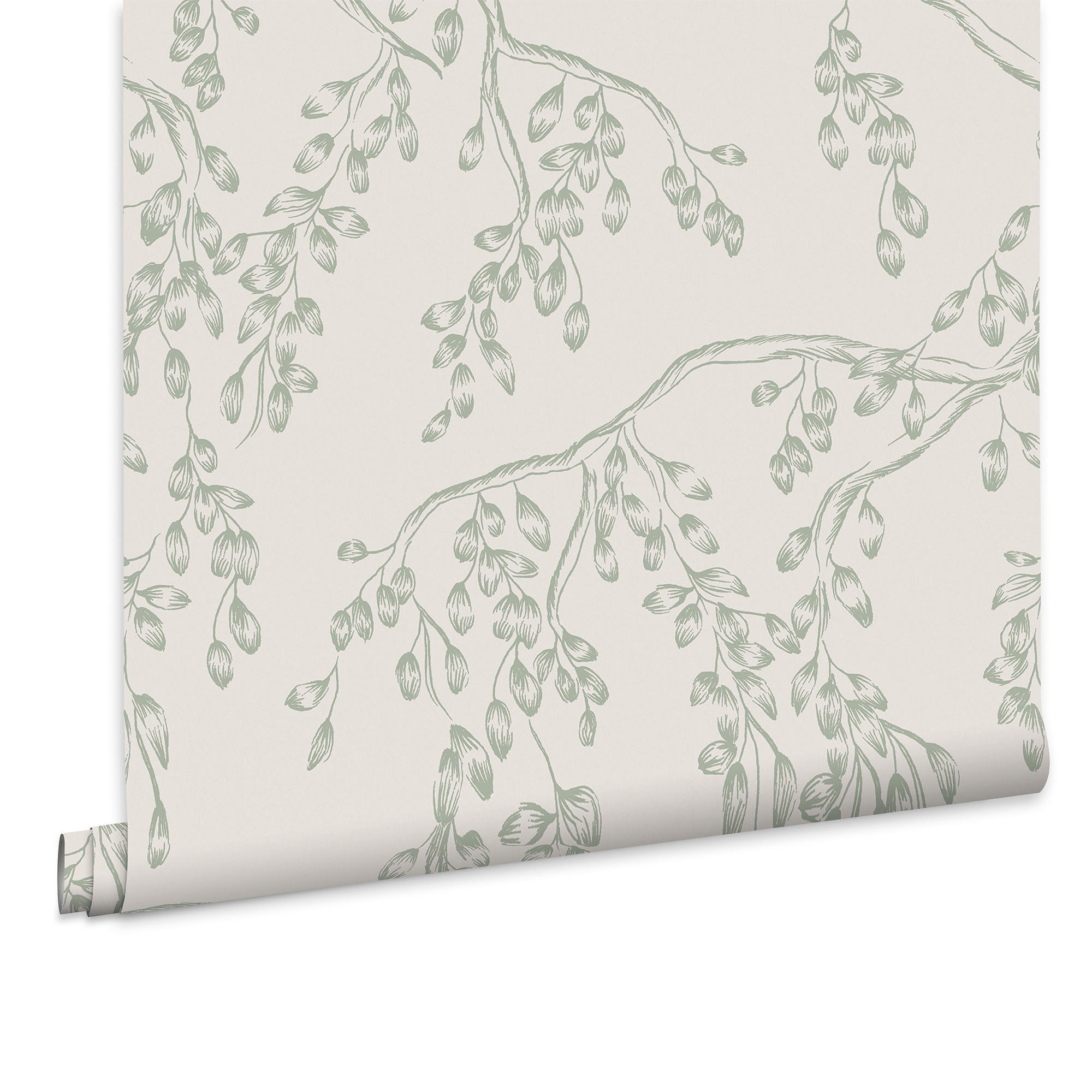 VLIESTAPETE Rainham Willow - Salbeigrün, Papier/Kunststoff (52/1000cm) - LAURA ASHLEY