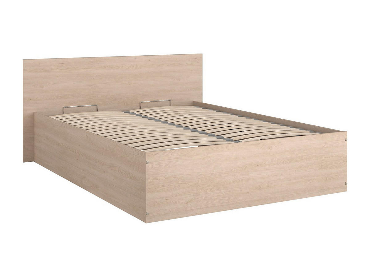 BETT mit Bettkasten - 2 Personen - holz - naturfarben hell Velona - Naturfarben, Holz (140/190cm) - Vente-Unique
