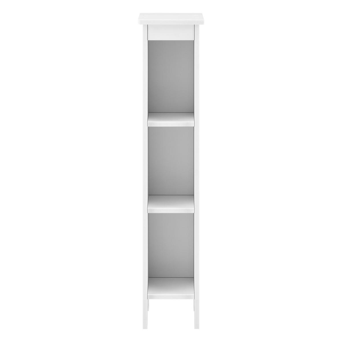 BADEZIMMERREGAL Bräcke - Weiß, Kunststoff (17/80/17cm) - [en.casa]