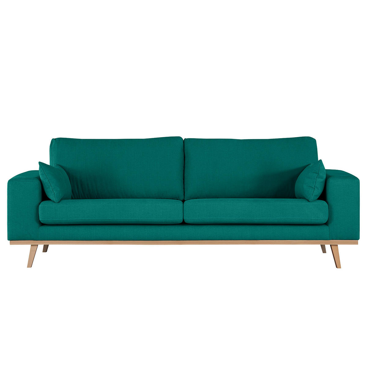 2-SITZER SOFA - Buchefarben/Petrol, Textil (197/81/88cm) - home24