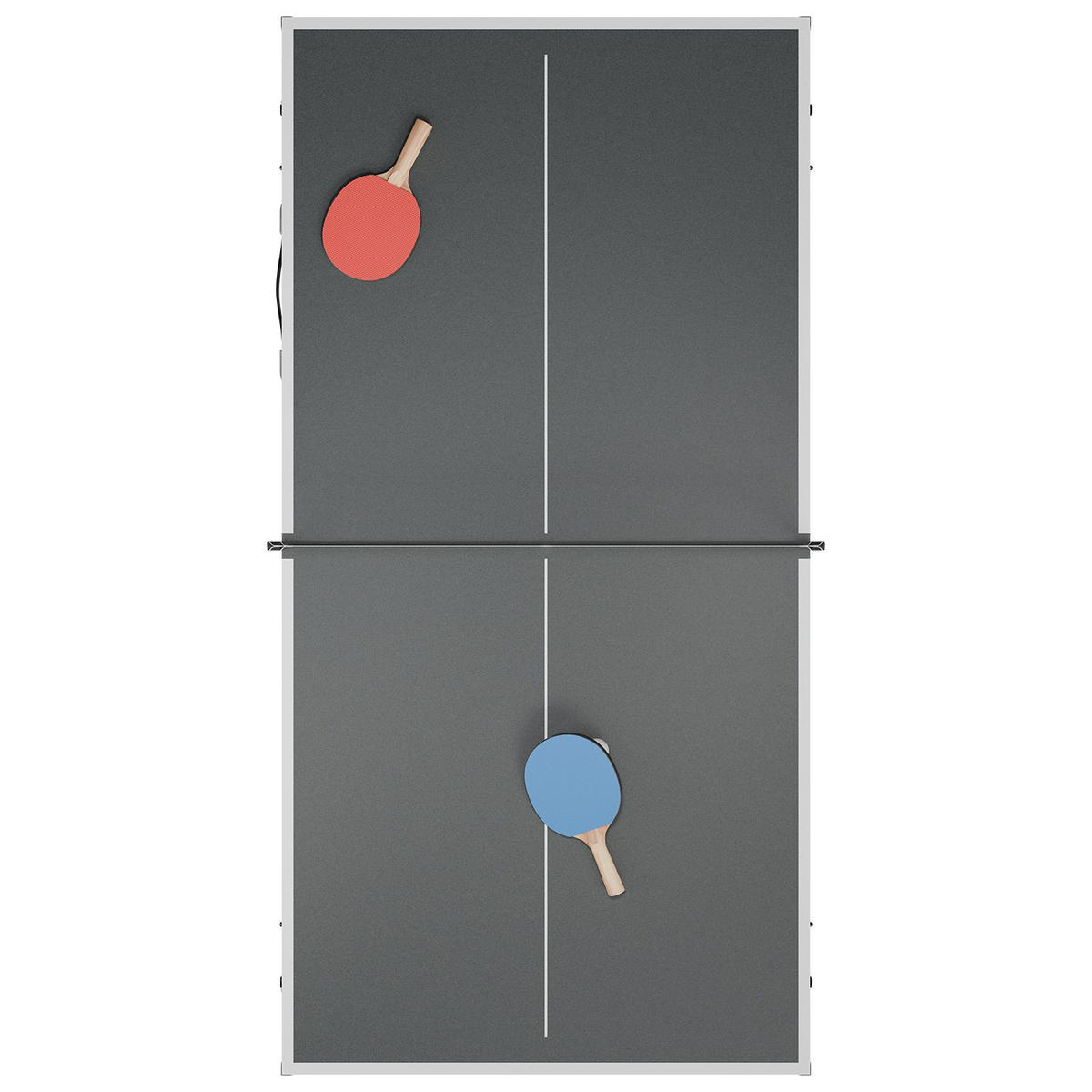TISCHTENNISPLATTE Flexi platzsparend klappbar - Schwarz, Holz (71/83/71cm) - Juskys