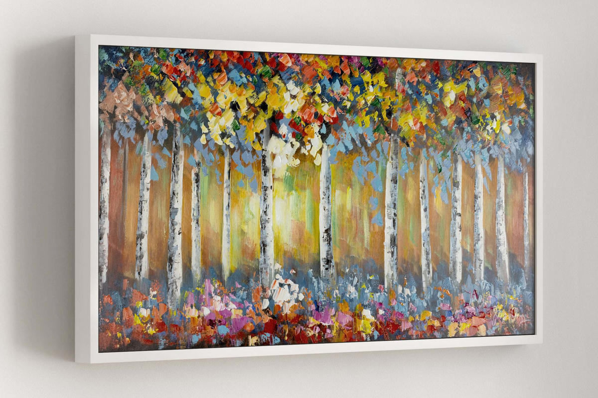 ACRYLBILD HANDGEMALT 120/60 cm - Grün, Holz/Textil (1.7/60cm) - KUNSTLOFT