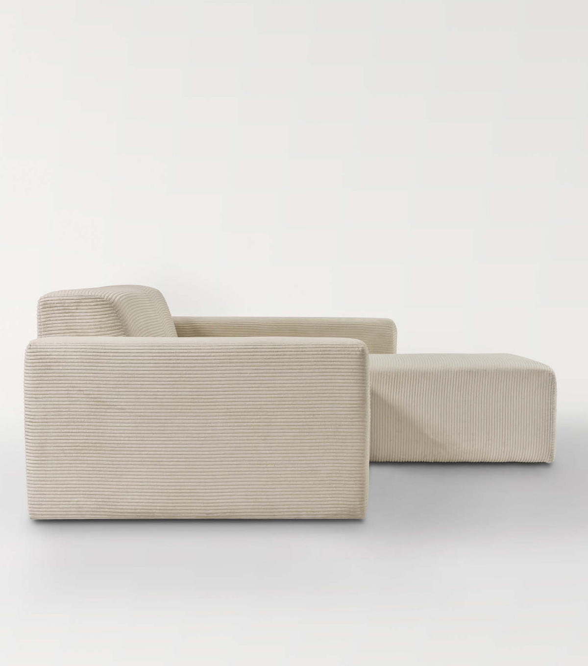 ECKSOFA Die Lässige Recamiere rechts - Beige, Textil (253/188cm) - Mokebo
