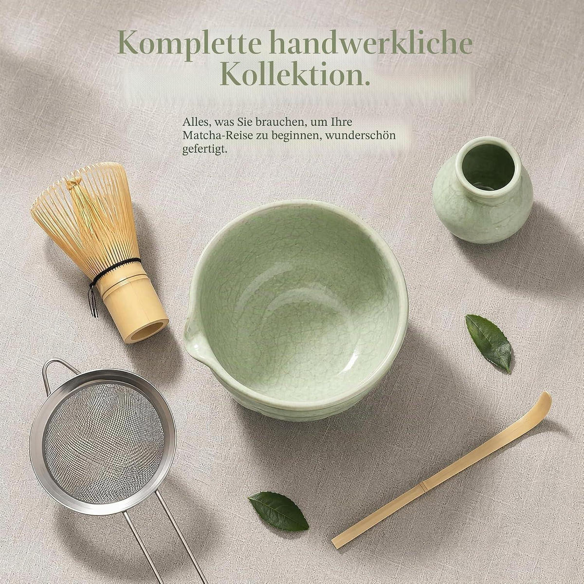 MATCHA Set 6-teiliges Set Grün - Grün, Keramik (14/1.5/14cm)