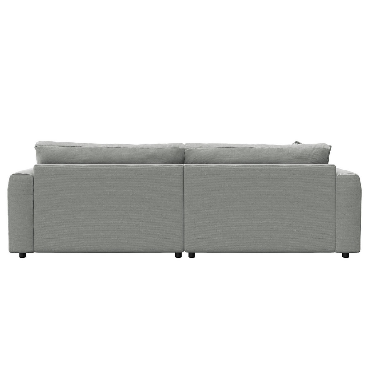ECKSOFA mit Longchair - Schwarz/Grau, Kunststoff/Textil (238/183cm) - home24
