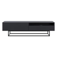 TV-SCHRANK Veldio Schwarz mit offenem Fach 175 cm - Schwarz, Holzwerkstoff/Metall (175/46.5/31.6cm) - Selsey