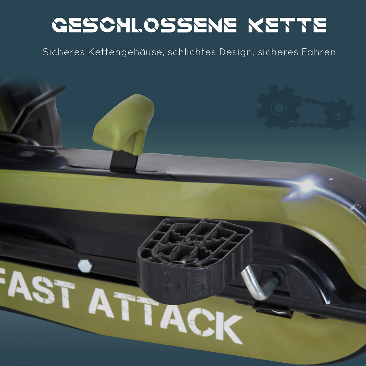 KINDER GO KART TRETAUTO, L105 x B54 x H61cm/L99 x B65 x H56cm, Grün - Grün, Metall (105/54/61cm) - HOMCOM