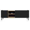 TV-SCHRANK System 77 - Schwarz, Holzwerkstoff/Metall (153/55/44cm) - MIRJAN24
