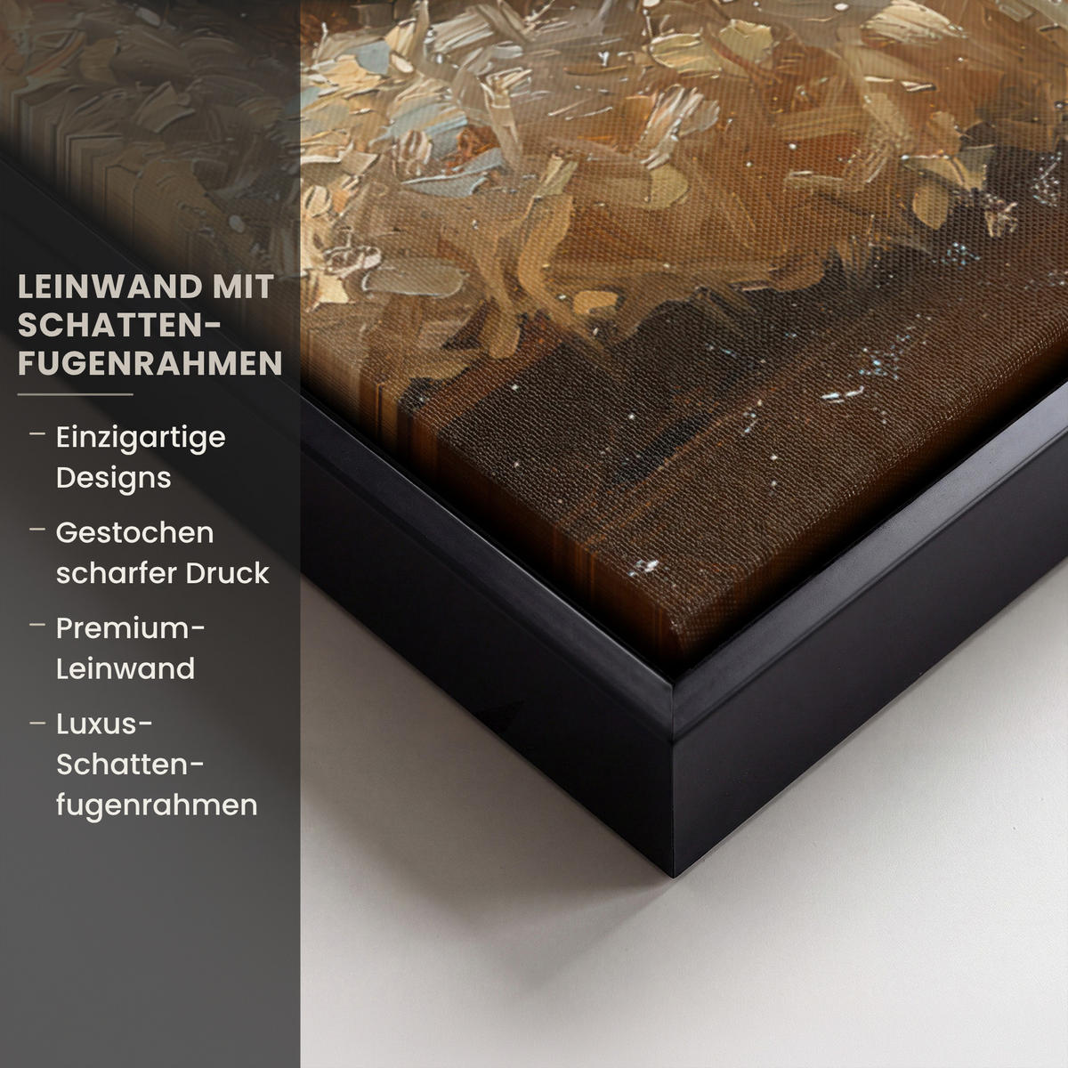 LEINWAND Bilder mit Rahmen - Katze - Weihnachten - Winter - Tier - 60x80 - Bernsteinfarben, Textil (60/80cm) - MuchoWow