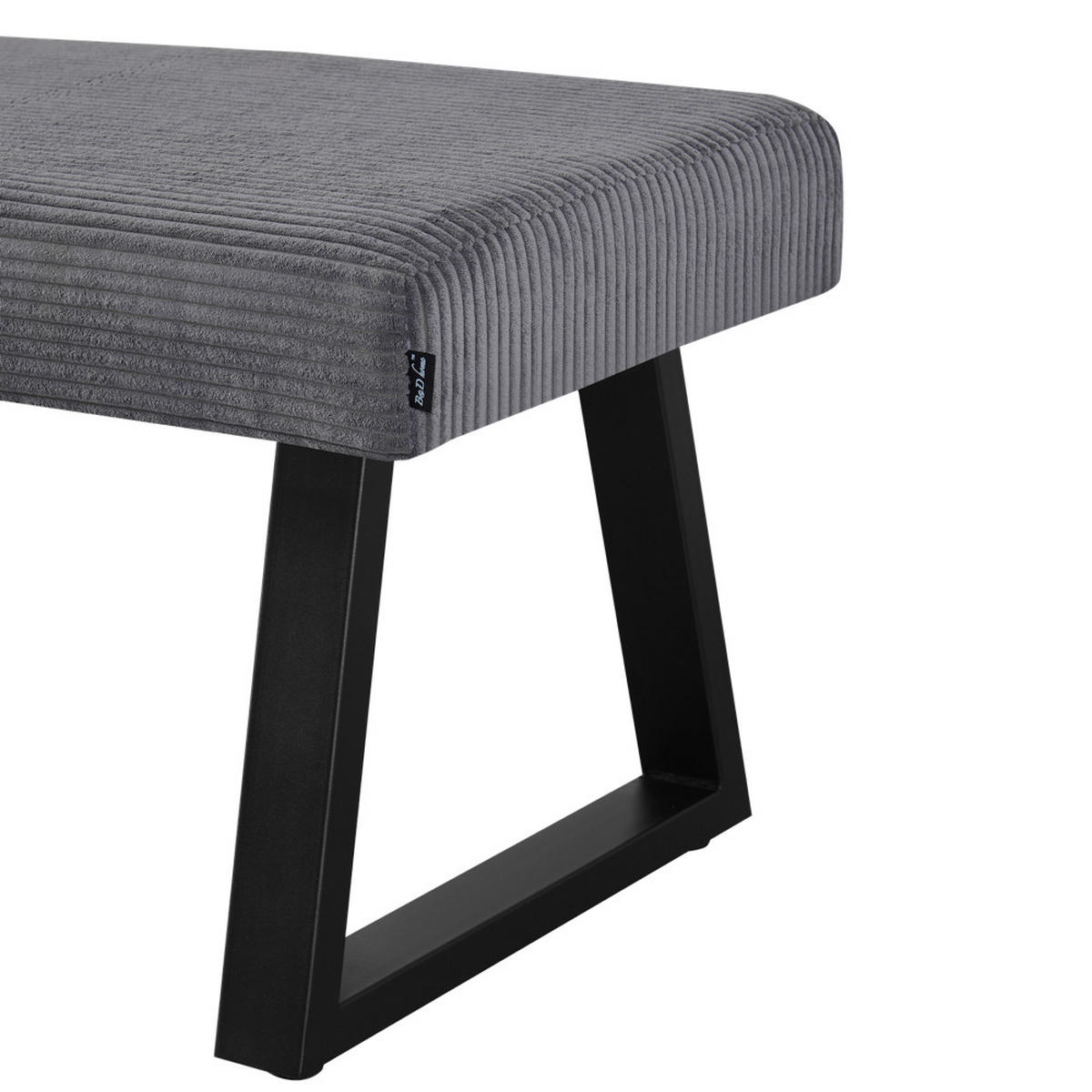 SITZBANK DOLCE - Dunkelgrau, Textil/Metall (140/48/48cm) - B&D Home