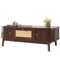 COUCHTISCH aus MDF 110x55x38,5 cm in Natur mit Stauraum - Naturfarben, Holzwerkstoff (110/55/38.5cm) - Modfu
