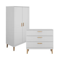 BABYZIMMER 2-teilig Kubi Weiß - Weiß, Holzwerkstoff (100/47/90cm) - Petits-meubles