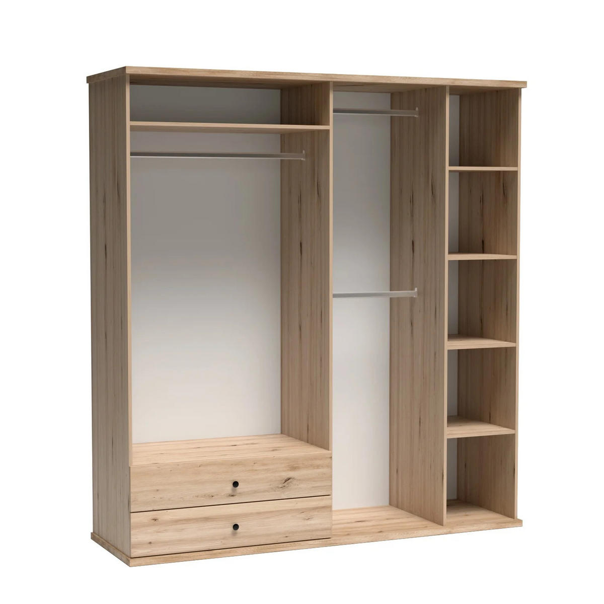 KLEIDERSCHRANK CALI C-24 - Eiche Artisan, Holzwerkstoff (200/213/60cm) - Meblini