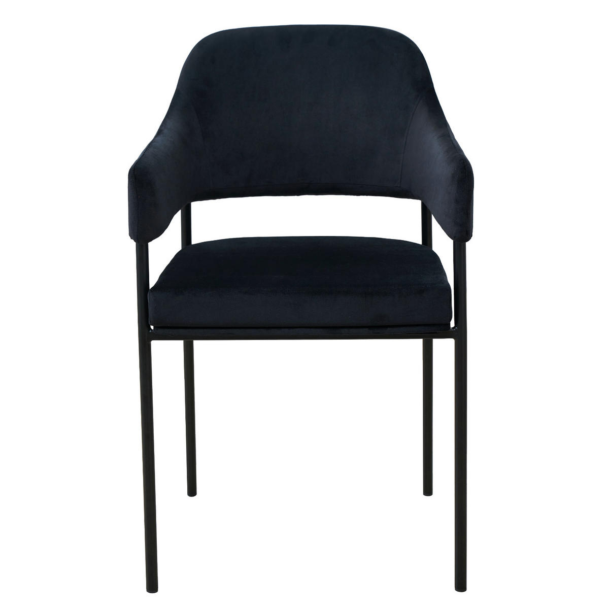 ESSZIMMERSTÜHLE SCARLETT (2er Set) - Schwarz, Textil/Metall (51/85/53cm) - SVITA