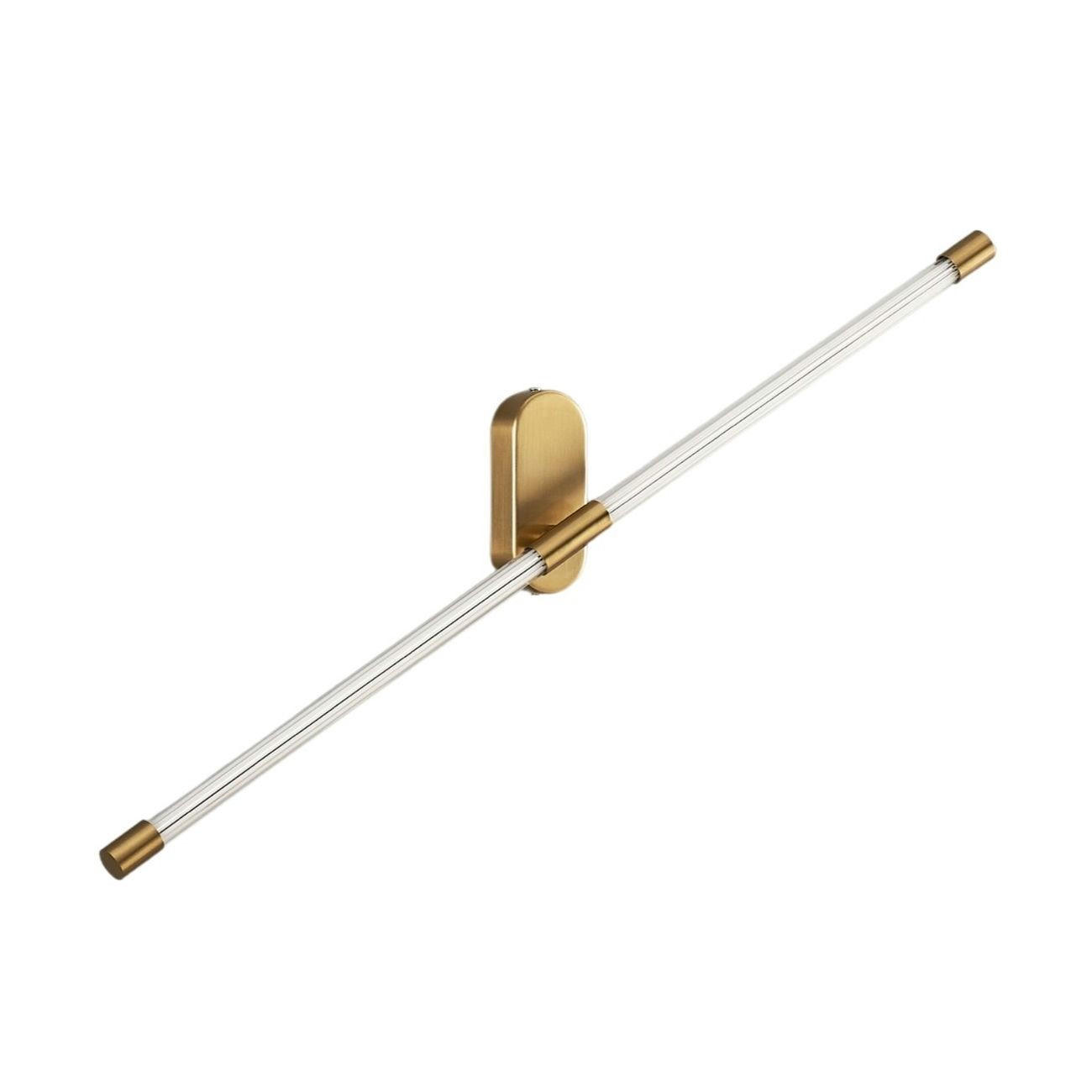 WANDLEUCHTE Natys, Transparent und goldfarben, 80cm - Transparent, Metall (6/80/7cm) - KOSILUM