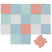 SPIELMATTE für Kinder - 18er Set - Puzzlematte - 30x30 cm - Krabbelmatte für Kinderzimmer - Multicolor, Kunststoff (30/30cm) - Littletom