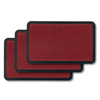 VONKAJŠIA rohož BORDER STAR 3ER SET - červená, textil (50/80cm) - Astra