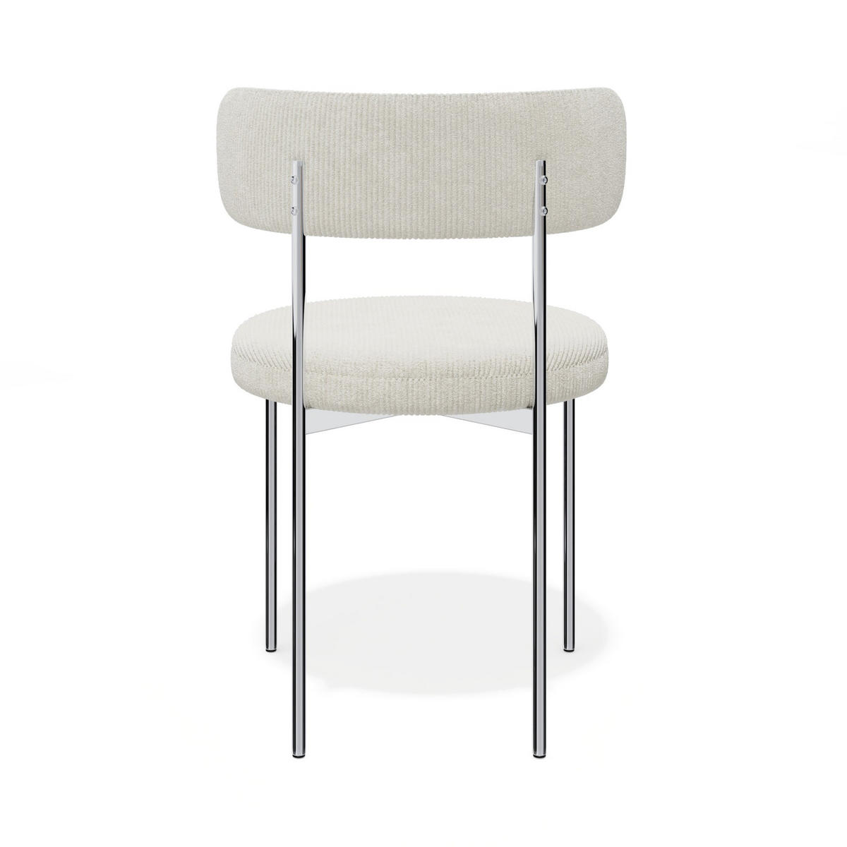 2ER-SET Stühle MUSE Cord Creme 52cm - Creme, Textil (52/76.5/45.5cm) - Premium Interiors
