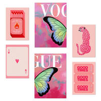 POSTER Set Mit 6 Moderner Kunst A3 & A4 Rahmenlos - Klar, Papier (29/3cm) - Nacnic