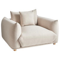 SESSEL Stoff Hellbeige Luvos - Beige, Textil (120/74/108cm) - Beliani