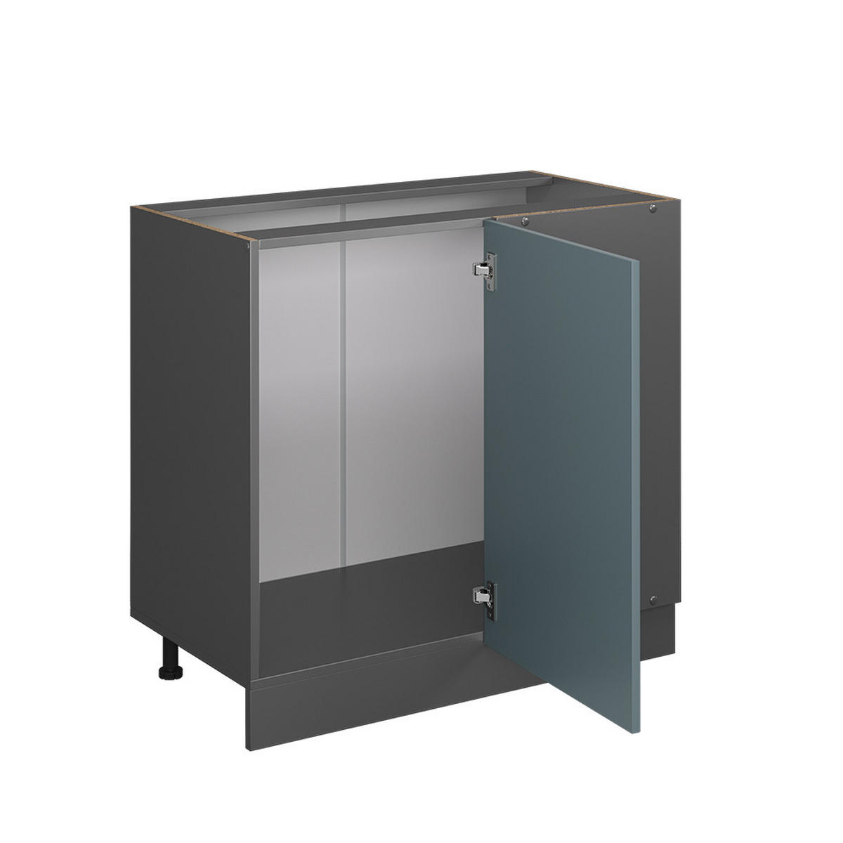 ECKUNTERSCHRANK R-Line Blau-Grau 86 cm, AP Eiche - Anthrazit/Blaugrau, Holzwerkstoff (86/81.6/60cm) - Vicco