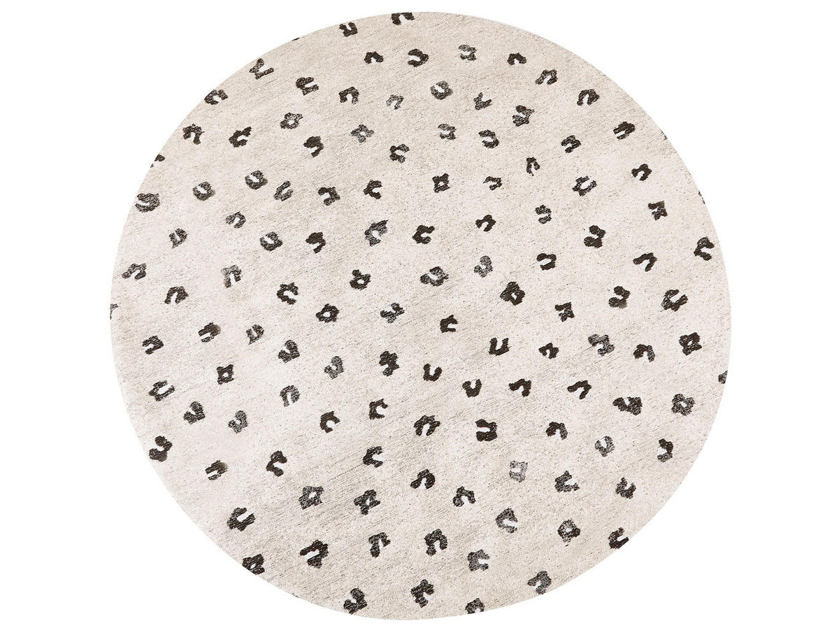 KURZFLOR-TEPPICH Afis 140/140 cm - Beige, Textil (140/140cm) - Beliani