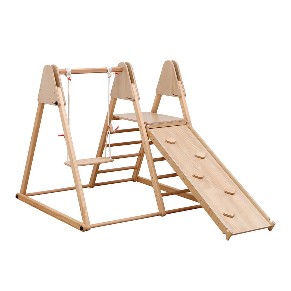 KLETTERGERÜST IDA - Naturfarben, Holz (112/17/182cm) - Home Deluxe