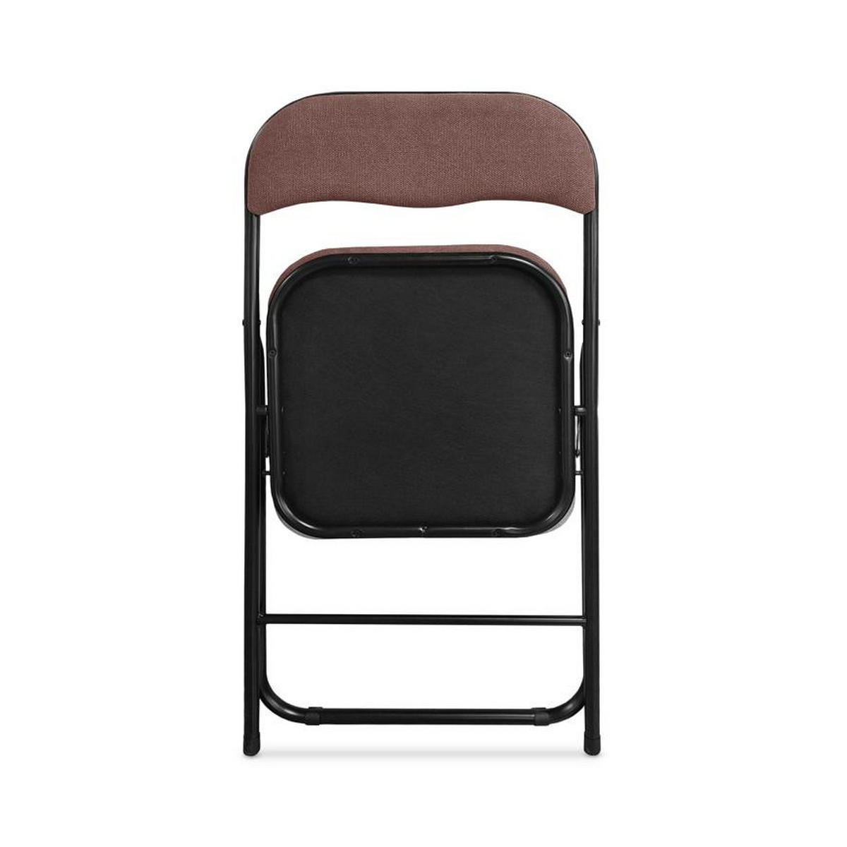 KLAPPSTÜHLE 6er-Set gepolstert, grauer Stoff und schwarze Metallbeine - Greta - Schwarz/Braun, Textil/Metall (44/78/46cm) - Sicaan