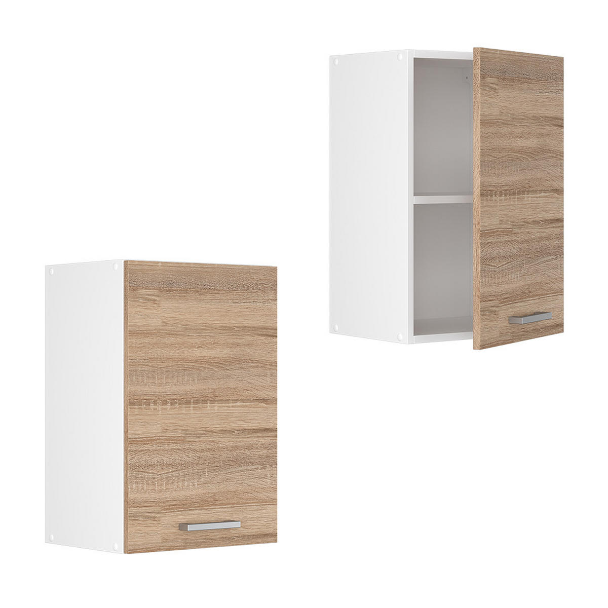 HÄNGESCHRANK R-Line Sonoma 40 cm - Weiß/Sonoma Eiche, Holzwerkstoff (40/60/31cm) - Vicco