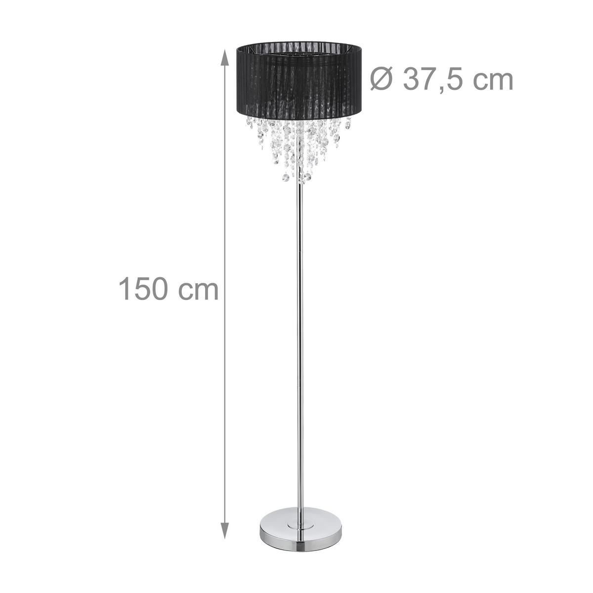 STEHLAMPE - Multicolor, Kunststoff/Textil (37.5/37.5/150cm) - Relaxdays
