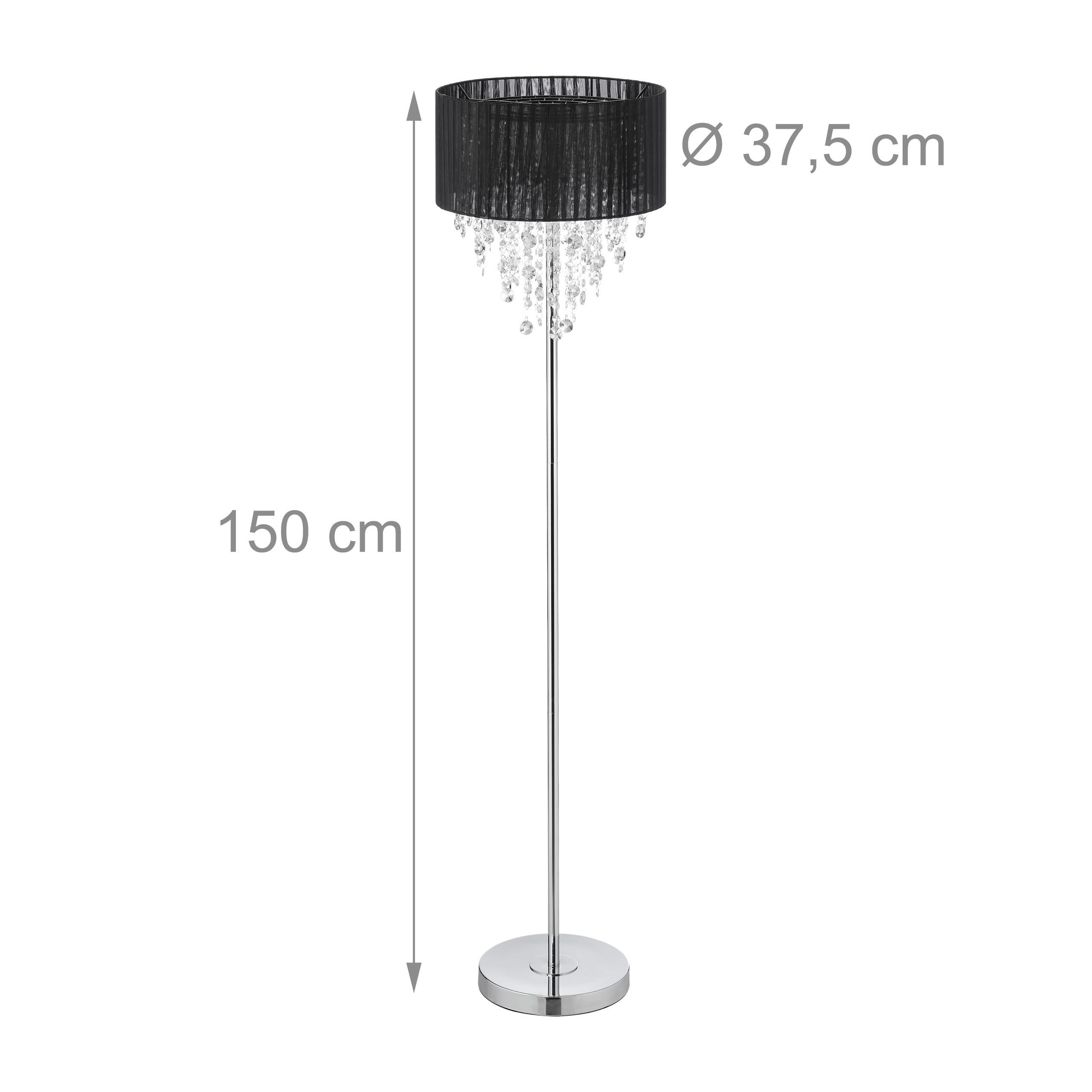 Thumbnail - Relaxdays Stehlampe, Mehrfarbig, Metall, Kunststoff, Textil, 37.5x150x37.5 cm, Lampen & Leuchten, Innenbeleuchtung, Steh...